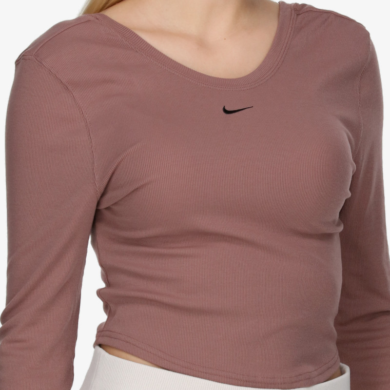 Nike Bluzë me mëngë të gjata W NSW PHNX FLC CROP VNECK 