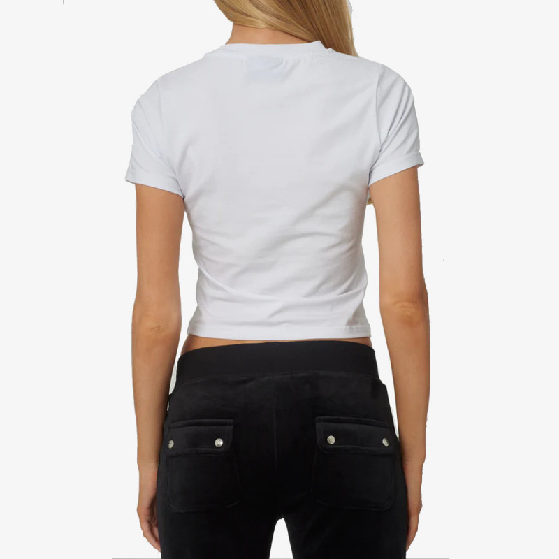 Juicy Couture Bluzë FITTED T-SHIRT WITH RODEO JUICY DIAMANTE 